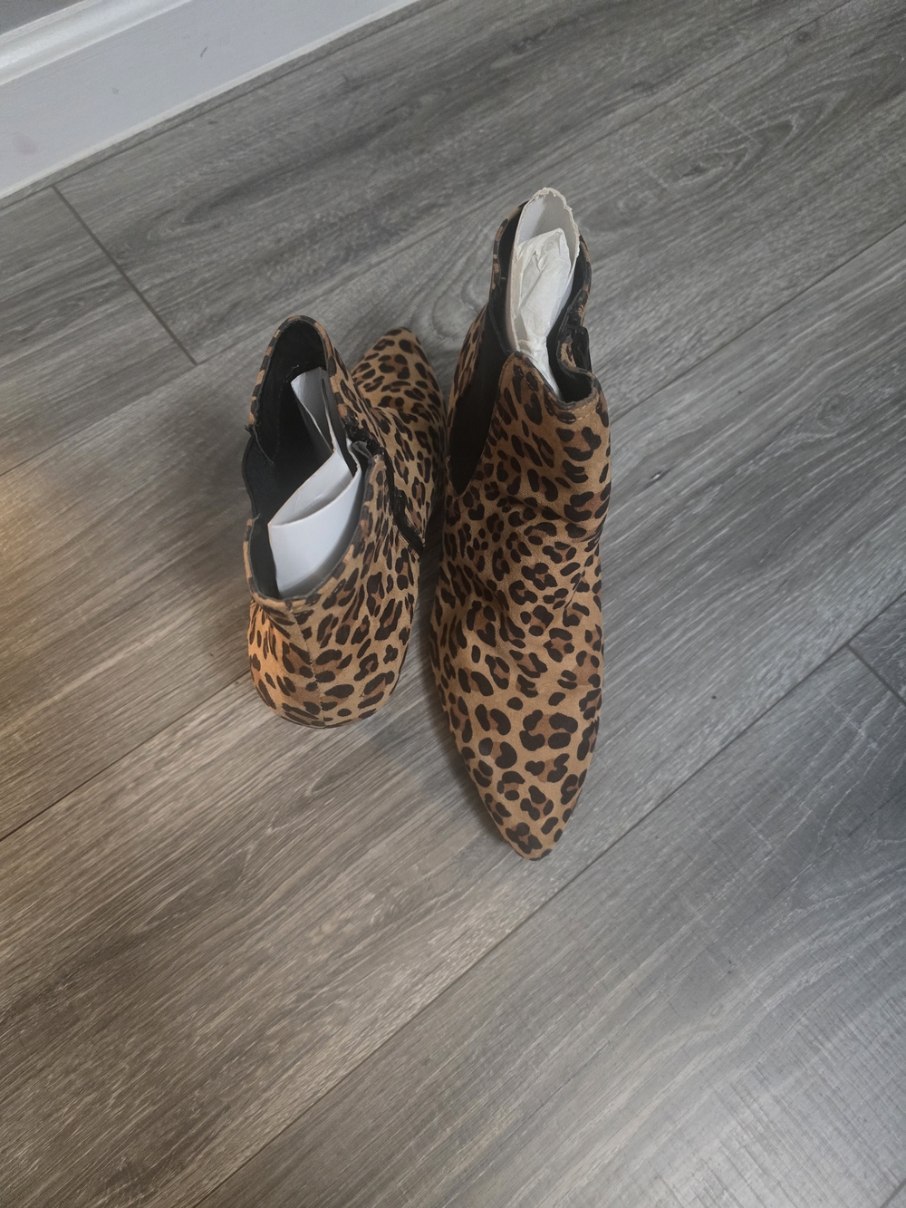 Style & Co. Leopard Print Pointed Ankle Booties - Brown & Black